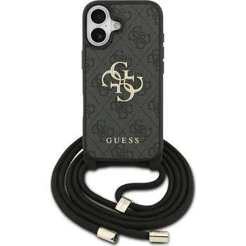 Telefonní příslušenství Guess Hardcase 4G CBDY Big Logo s popruhem iPhone 17 černá