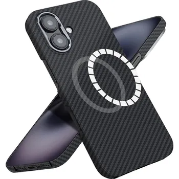 Pouzdro na mobilní telefon Techsuit Aramid Fiber MagSafe pro iPhone 16 černý
