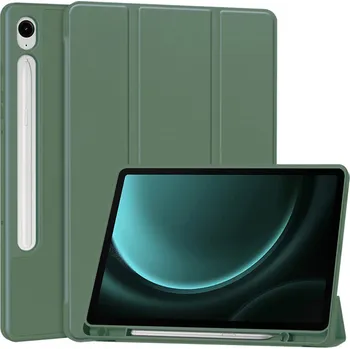 Techsuit Flex Trifold s držákem na tužku Samsung Tab S9 FE S10 FE Zelená