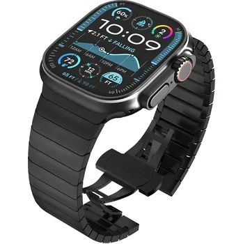 Řemínek na hodinky Řemínek Techsuit pro Apple Watch 1-11 SE SE 2 SE 3 (38-42mm) černý