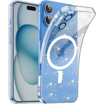 Pouzdro na mobilní telefon Techsuit SparkleSkin MagSafe Series iPhone 16 Plus průhledný