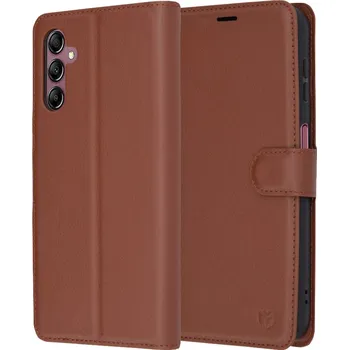 Pouzdro na mobilní telefon Techsuit Kožené pouzdro Samsung Galaxy A14 4G A14 5G Hnědé