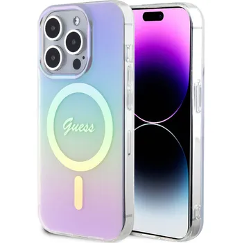 Pouzdro na mobilní telefon Guess IML Iridescent MagSafe GUHMP15XHITSU iPhone 15 Pro Max fialová