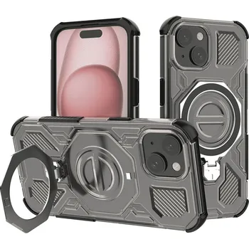 Pouzdro na mobilní telefon Techsuit Carbon Shield PRO iPhone 15 kouřově černý