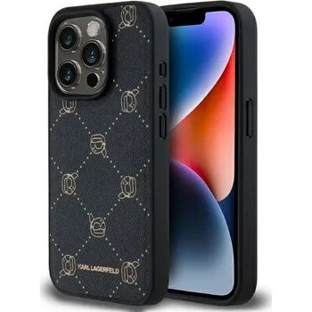 Pouzdro na mobilní telefon Karl Lagerfeld Leather MagSafe iPhone 15 Pro Karl Head růžová