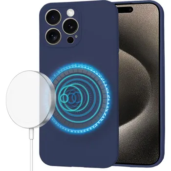 Pouzdro na mobilní telefon Techsuit SoftFlex MagSafe pro iPhone 15 Pro Max v námořnické modré