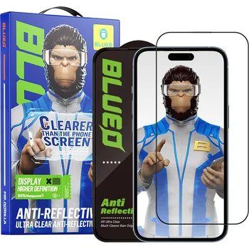 Blueo Anti-Reflective HD sklo iPhone 15 Pro černé