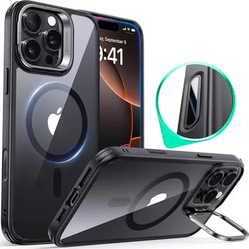 Pouzdro na mobilní telefon ESR Classic Hybrid HaloLock Kickstand iPhone 16 Pro černá průhledná