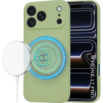 Pouzdro na mobilní telefon Techsuit SoftFlex MagSafe pro iPhone 17 Pro v barvě matcha
