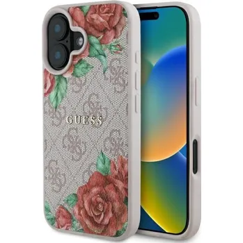 Telefonní příslušenství Guess Hardcase 4G Flower Print MagSafe iPhone 16 růžová