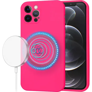 Pouzdro na mobilní telefon Techsuit SoftFlex MagSafe pro iPhone 12 Pro růžová