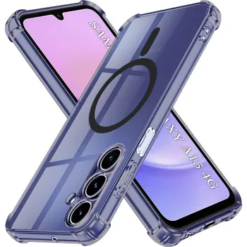 Pouzdro na mobilní telefon Techsuit Shockproof průhledný silikonový MagSafe pro Samsung Galaxy A15 4G / A15 5G kouřově černý