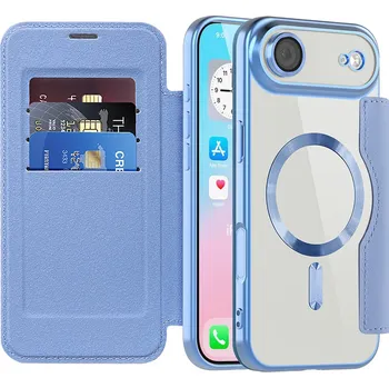 Pouzdro na mobilní telefon Pouzdro na knihu Techsuit SmartMag iPhone 17 Air světle modré