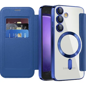 Pouzdro na mobilní telefon Pouzdro na knihu Techsuit SmartMag pro Samsung Galaxy S23 FE modré