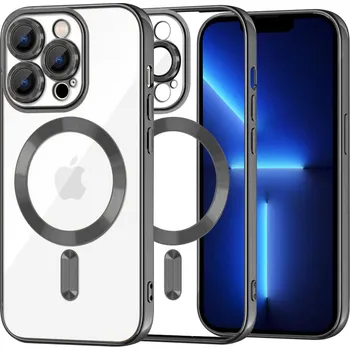 Pouzdro na mobilní telefon Techsuit Luxusní Krystal MagSafe iPhone 13 Pro Max Černý