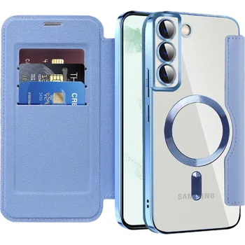Pouzdro na mobilní telefon Pouzdro na knihu Techsuit SmartMag pro Samsung Galaxy S22 Plus 5G světle modré
