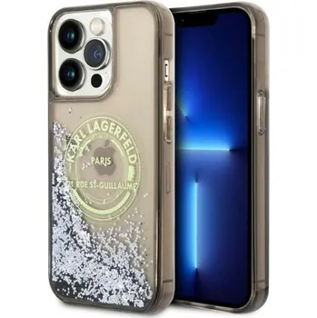 Pouzdro na mobilní telefon Karl Lagerfeld Hardcase Liquid Glitter iPhone 14 Pro Max růžově zlatý