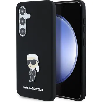 Pouzdro na mobilní telefon Karl Lagerfeld Silicone pouzdro Samsung Galaxy S24 Ikonik Metal Pin růžová