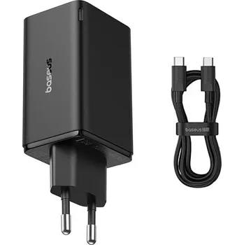 Baseus Nabíječka GaN 2x USB 2x Type-C 65W Černá