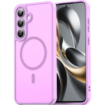 Pouzdro na mobilní telefon Techsuit HaloFrost II MagSafe pro Samsung Galaxy S25 FE růžová