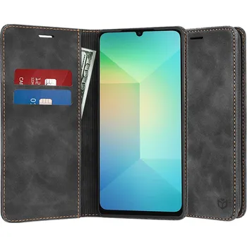 Pouzdro na mobilní telefon Ochranný kryt Techsuit Confy pro Samsung Galaxy A06 černý
