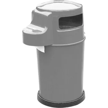 Venkovní odpadkový koš Odpadkový plastový koš venkovní BENZINA 120 l Barva: šedá RAL 7040