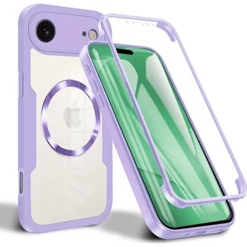 Pouzdro na mobilní telefon Techsuit ColorVerse 360 MagSafe Series + Ochranné sklo iPhone 17 Air Fialová
