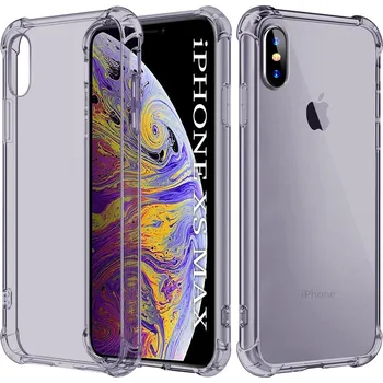 Techsuit Shockproof průhledný silikon iPhone XS Max kouřově černý