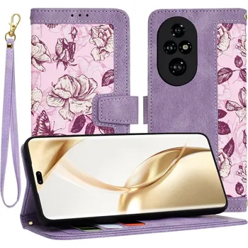 Pouzdro na mobilní telefon Techsuit Vyklápěcí pouzdro Honor 200 Pro Tajemná fialová