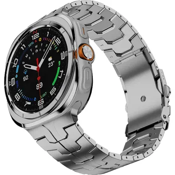 Řemínek na hodinky Řemínek Techsuit W063 pro Samsung Galaxy Watch Ultra 47mm Ultra 2 stříbrný