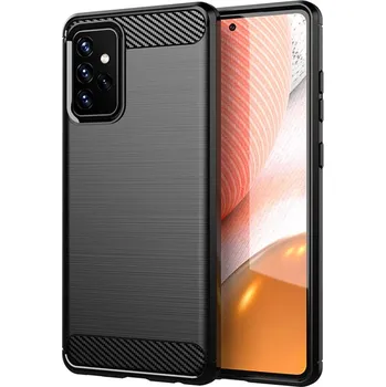 Pouzdro na mobilní telefon Techsuit Carbon Silikon Samsung Galaxy A72 4G A72 5G Černý