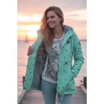 Dámská parka Dámská zimní parka s kožíškem VINTE zelená