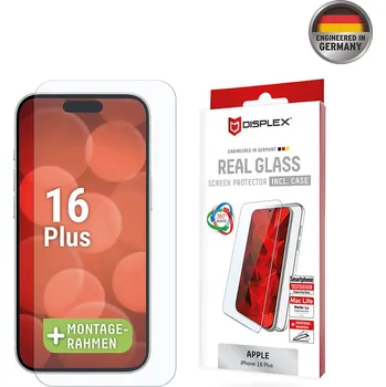 Displex Premium Pack Real Glass Case iPhone 16 Plus Clear