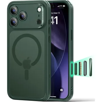 Pouzdro na mobilní telefon ESR Classic Hybrid HaloLock pro iPhone 17 Pro Zelená Mlha