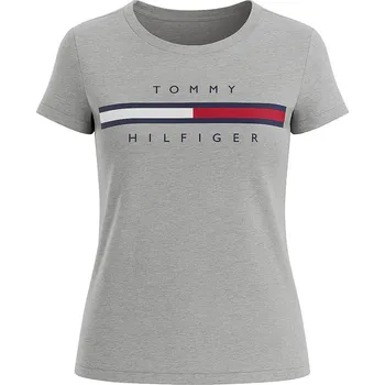 Dámské tričko Tommy Hilfiger dámské tričko šedé Iconic Logo