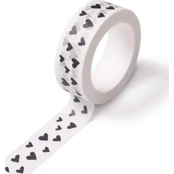 Lepicí páska Washi páska Černé srdce