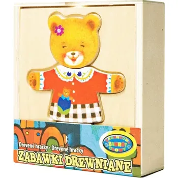 Dřevěná hračka Drormade šatník medvěd dřevo