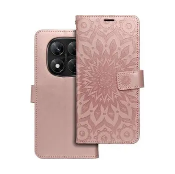 Pouzdro na mobilní telefon Pouzdro MEZZO Book pro XIAOMI Redmi Note 14 PRO 5G / 14 PRO PLUS 5G mandala zlaté růžové - OEM + zdarma možnost vyzkoušet a vrátit zboží do 30 dní