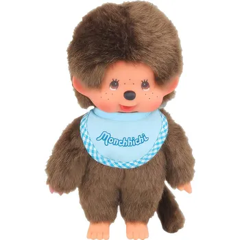 plyšák Monchhichi Mončiči chlapec se světle modrým bryndáčkem 20 cm