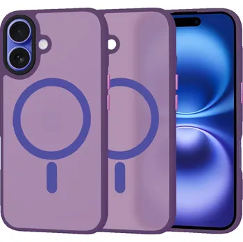 Pouzdro na mobilní telefon Techsuit HaloFrost MagSafe Série iPhone 16 Deep Purple