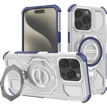 Pouzdro na mobilní telefon Techsuit Carbon Shield PRO iPhone 15 Pro Modrá Průhledná