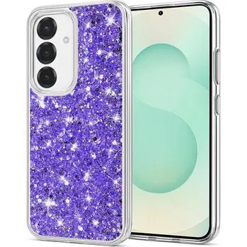 Pouzdro na mobilní telefon Techsuit Sparkly Glitter pro Samsung Galaxy S25 Plus fialová