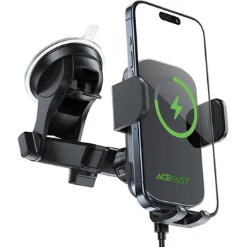 Acefast Držák do auta s bezdrátovým nabíjením D53 magnetický na palubní desku černý