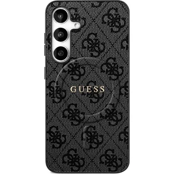 Pouzdro na mobilní telefon Guess 4G Ring Classic Logo MagSafe Samsung Galaxy S25 FE černý