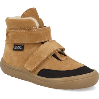Dívčí zimní obuv Barefoot dětské zimní boty Jonap - Jerry skořicové Velikost: 25