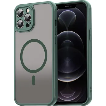 Pouzdro na mobilní telefon Techsuit HaloFrost II MagSafe pro iPhone 12 Pro Max zelená