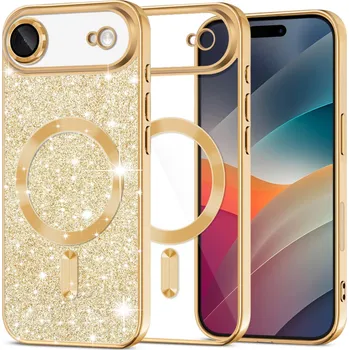 Pouzdro na mobilní telefon Techsuit Luxury Glitter MagSafe pro iPhone 17 Air zlatý