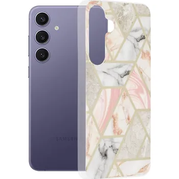 Pouzdro na mobilní telefon Techsuit Mramorová série Samsung Galaxy S24 Plus Růžový šestiúhelník