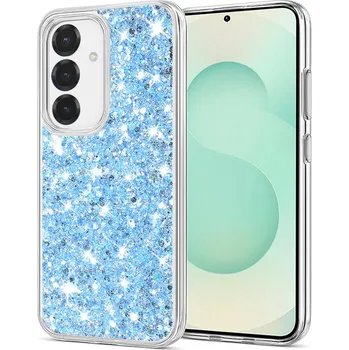 Pouzdro na mobilní telefon Techsuit Sparkly Glitter pro Samsung Galaxy S25 Plus modrá