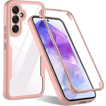 Pouzdro na mobilní telefon Techsuit ColorVerse 360 Series + Ochranné sklo Samsung Galaxy S24 FE růžová